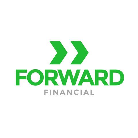 The logo displays two green right arrows above the words "FORWARD FINANCIAL," with "FORWARD" in bold green and "FINANCIAL" in light gray.